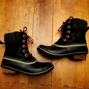 Sorel Wooden Block Heel Boots